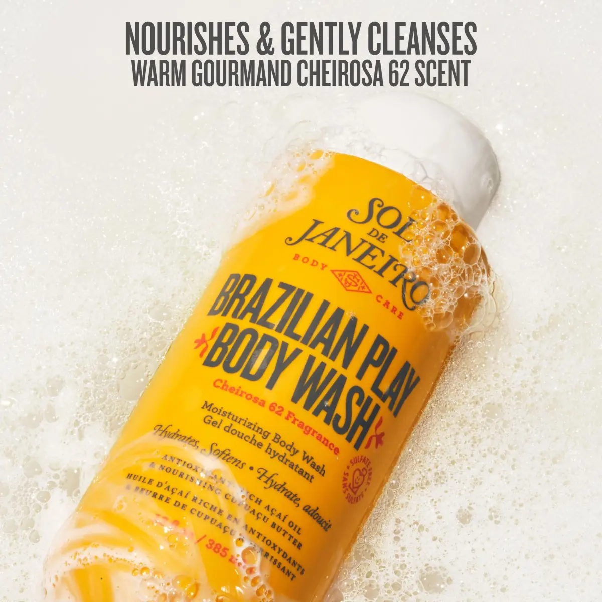 Sol de Janeiro Brazilian Play Moisturizing Shower Cream Gel Body Wash 385mL (13.0 Fl Oz) | Sulfate-Free Hydration - view 2