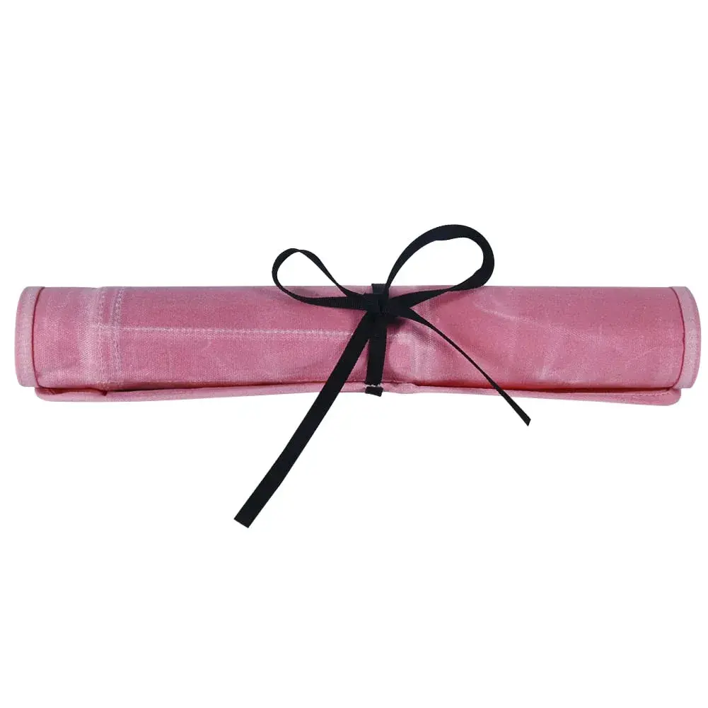JOINDO Waxed Canvas Chef Knife Roll Bag with 6 Slots, Pink | Holds Knives up to 14.5 Inches - view 6