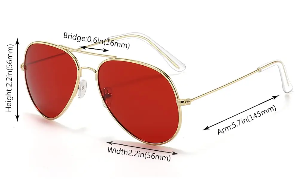 Outray Night Vision Polarized Aviator Sunglasses for Driving (Gold Frame/Red Lens, Red) | Unisex Classic Aviator Style - view 6