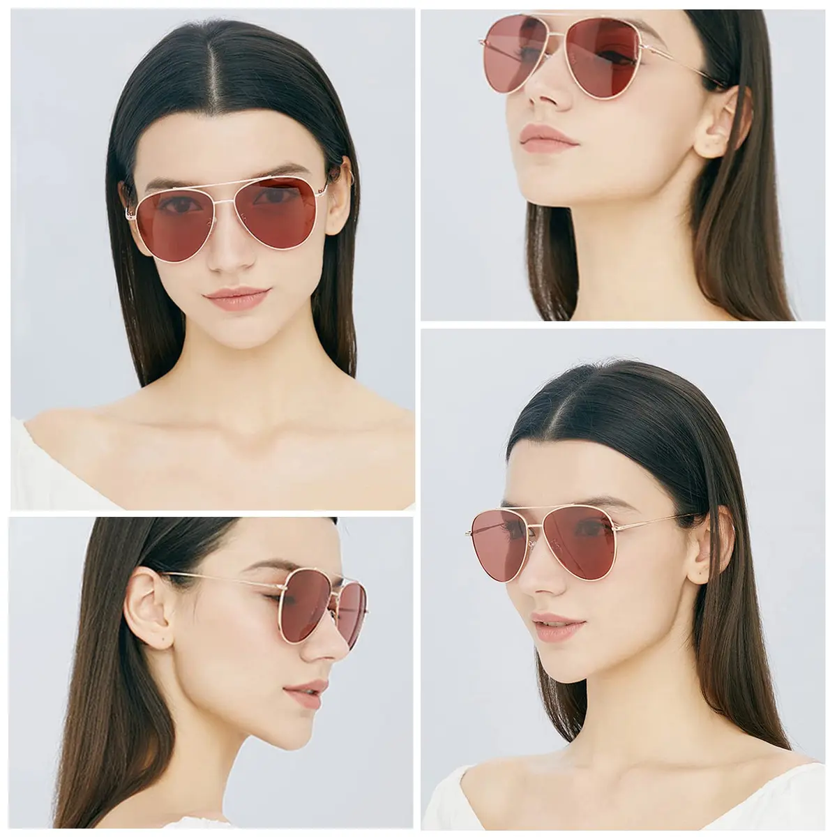 Outray Night Vision Polarized Aviator Sunglasses for Driving (Gold Frame/Red Lens, Red) | Unisex Classic Aviator Style - view 3