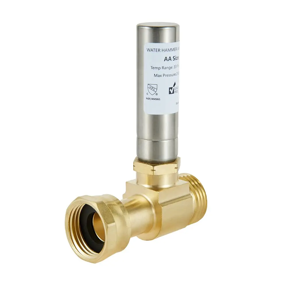 EFIELD 3/4" Water Hammer SS Arrestor | Swivel FHT x MHT, Protects Washing Machines - main product image