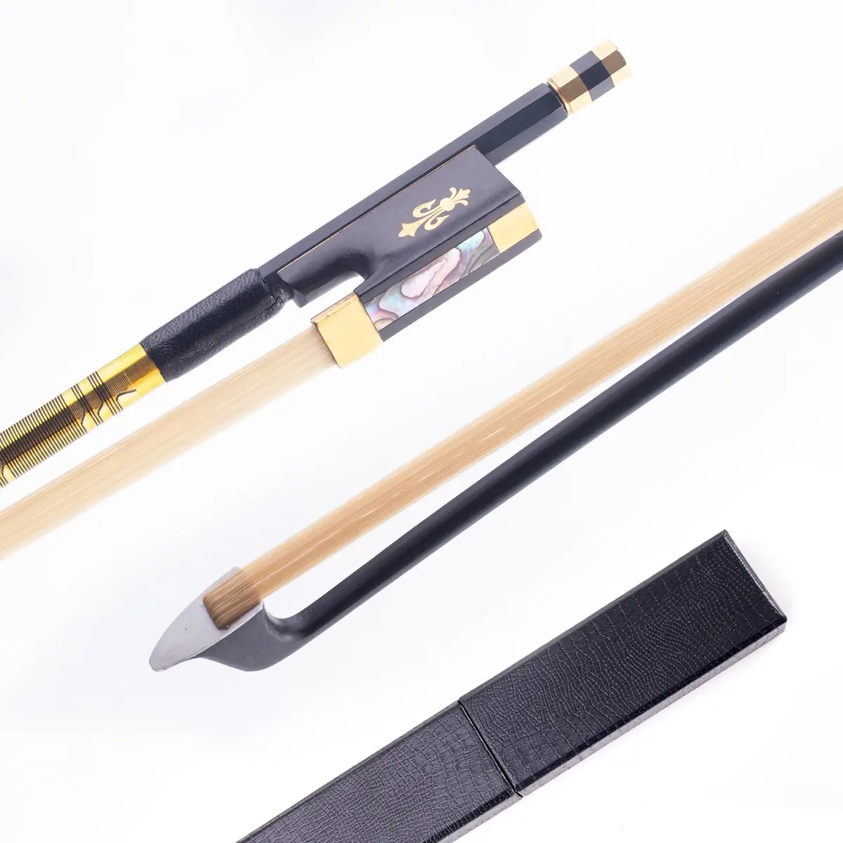 AMZZ 4/4 Full Size Professional Carbon Fiber Violin Bow with Case | Balanced for Dynamic Expression - main product image