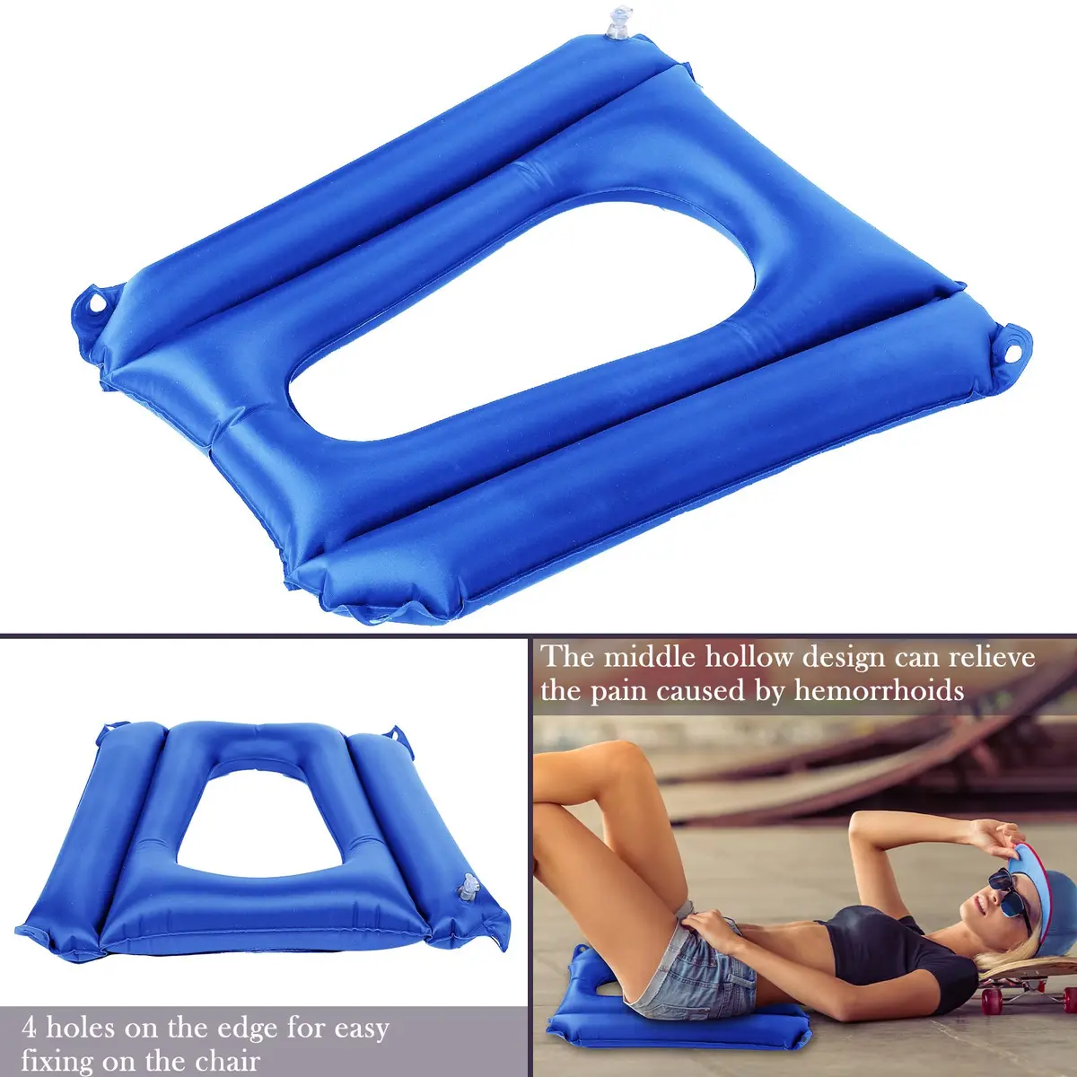 Namalu Blue Body Positioner | Pressure Sore Relief Cushion for Elderly & Bedridden (17.9 x 15.7 inches) - view 4