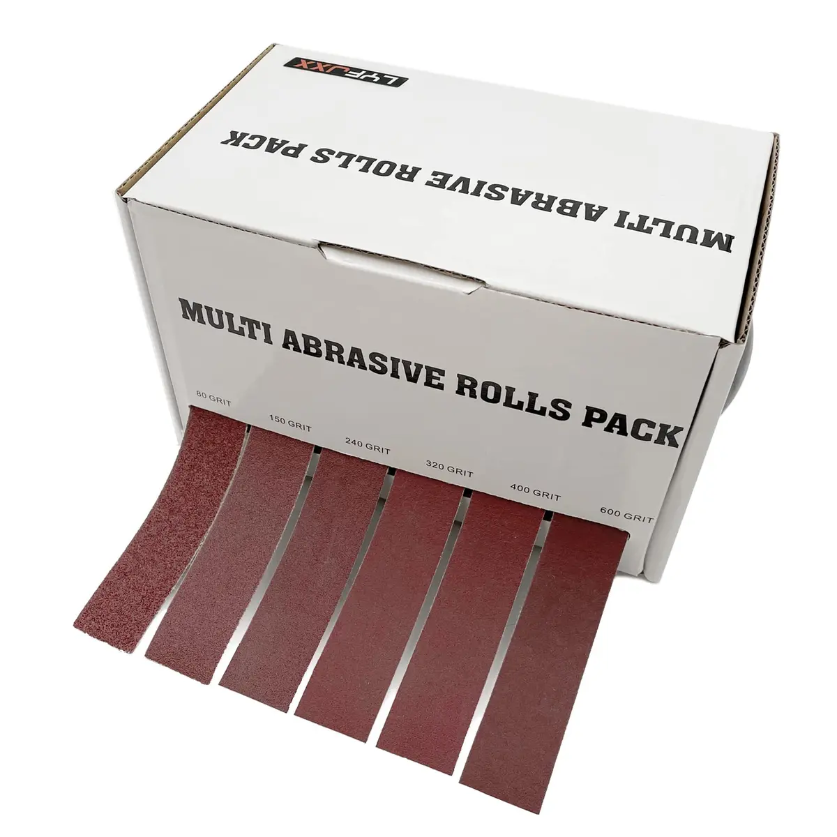 LYFJXX Emery Cloth Roll 25.4mm x 6m (1 inch x 19.68 ft) Assorted Grit Sandpaper | Aluminum Oxide Cloth Backing - view 2