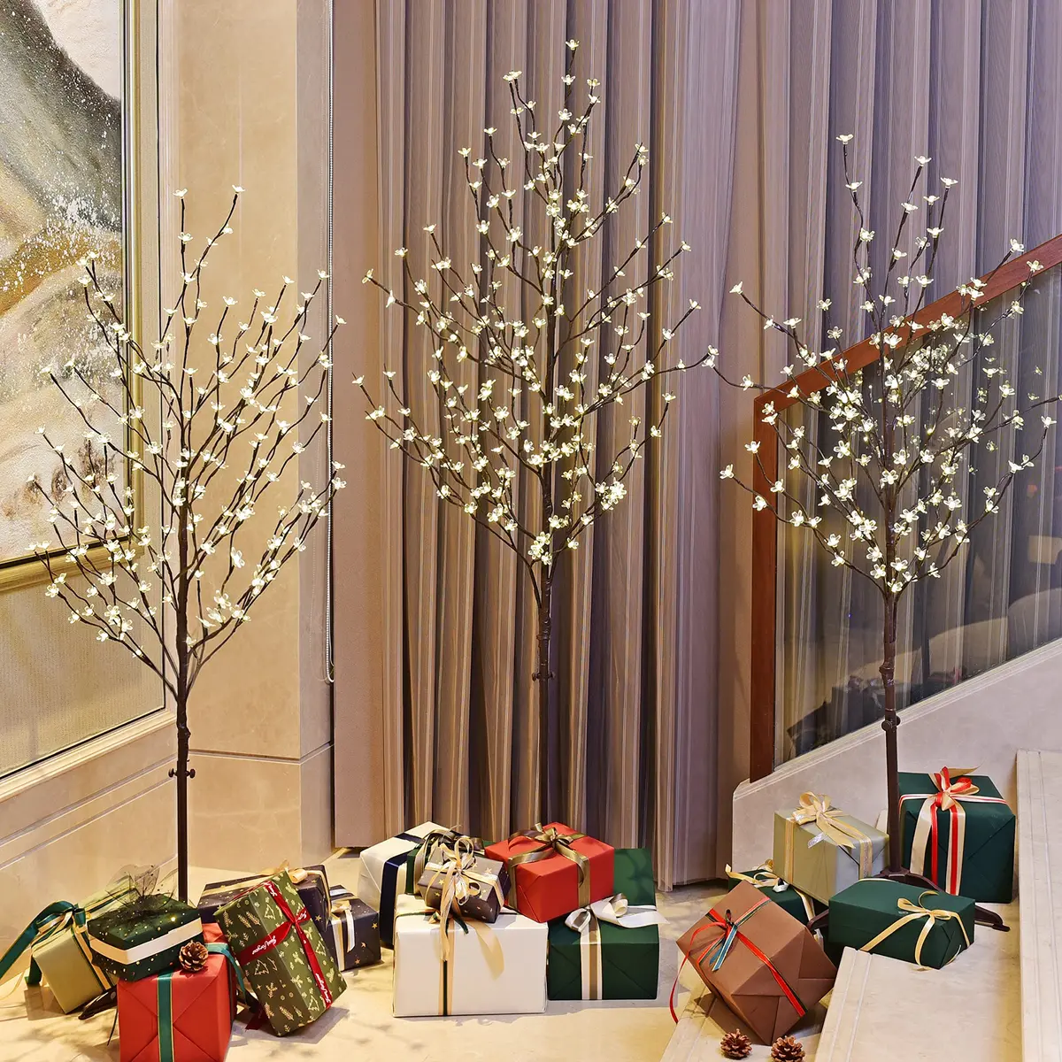 LIGHTSHARE Cherry Blossom Tree 4FT, 5FT & 6.5FT | Warm White LED Decor for Indoor & Outdoor - view 6