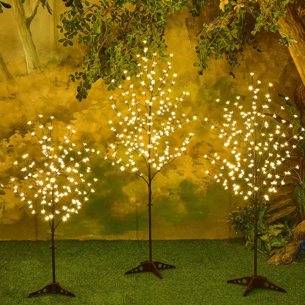 LIGHTSHARE Cherry Blossom Tree 4FT, 5FT & 6.5FT | Warm White LED Decor for Indoor & Outdoor - view 2