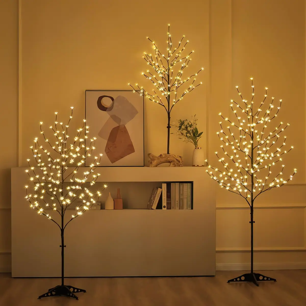 LIGHTSHARE Cherry Blossom Tree 4FT, 5FT & 6.5FT | Warm White LED Decor for Indoor & Outdoor - view 3