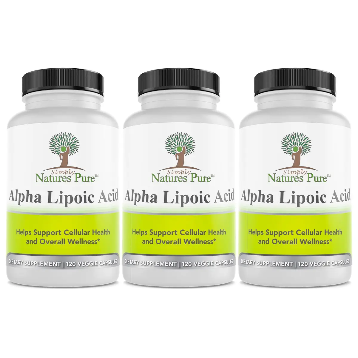 Simply Natures Pure Alpha Lipoic Acid 600mg 360 Veggie Capsules | Antioxidant Supplement - main product image