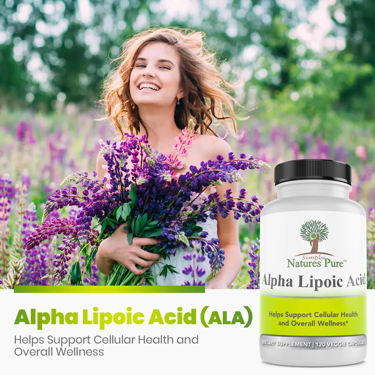 Simply Natures Pure Alpha Lipoic Acid 600mg 360 Veggie Capsules | Antioxidant Supplement - view 5