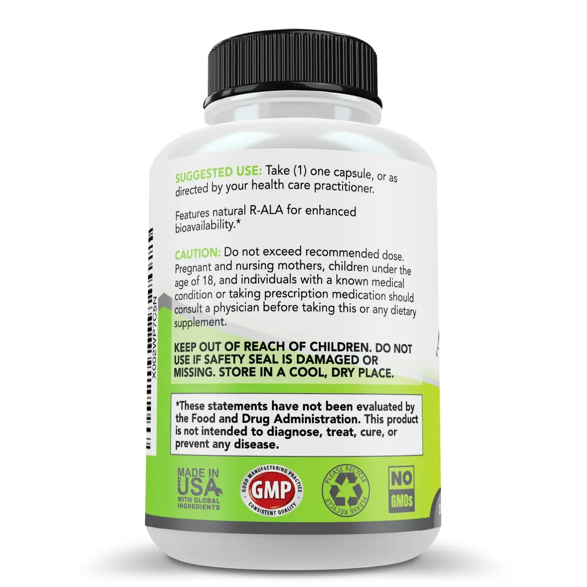 Simply Natures Pure Alpha Lipoic Acid 600mg 360 Veggie Capsules | Antioxidant Supplement - view 8