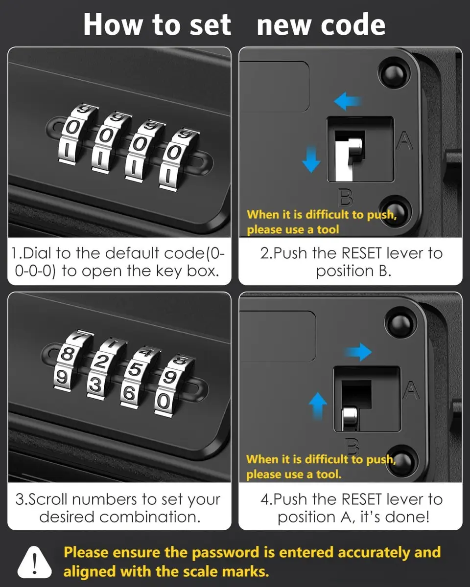 AMIR Portable Safe Box, Combination Security Case LockBox Waterproof Impact-Resistant 52.5 cu in | Travel & Home Security - view 5