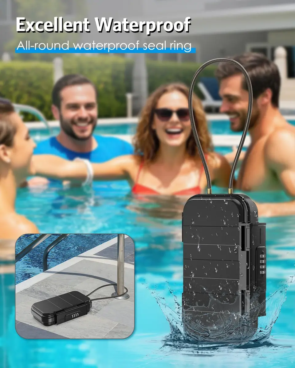 AMIR Portable Safe Box, Combination Security Case LockBox Waterproof Impact-Resistant 52.5 cu in | Travel & Home Security - view 2