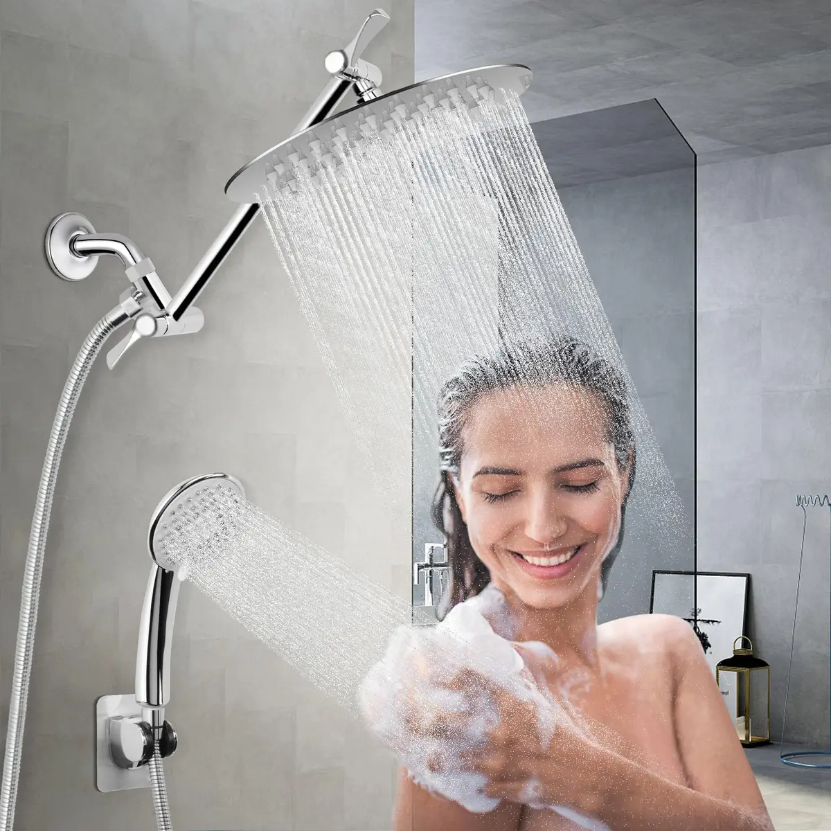 NearMoon Solid Brass 3-Way Shower Diverter Valve G1/2" (1.27cm) Matte Black | Connects Showerhead, Hand Shower, Bidet Sprayer - view 5
