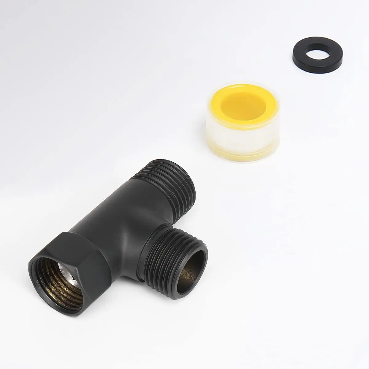 NearMoon Solid Brass 3-Way Shower Diverter Valve G1/2" (1.27cm) Matte Black | Connects Showerhead, Hand Shower, Bidet Sprayer - view 8