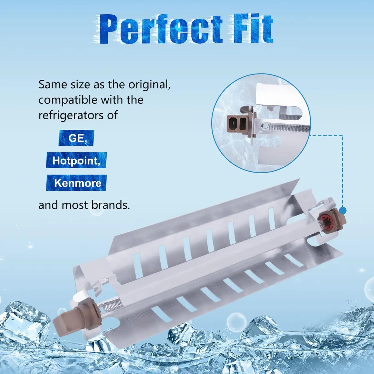 M Motico Refrigerator Defrost Heater Kit with Thermostat and Sensor, 12.2" Heater, 3-Piece Set | Refrigerator Parts for GE Hotpoint - view 6