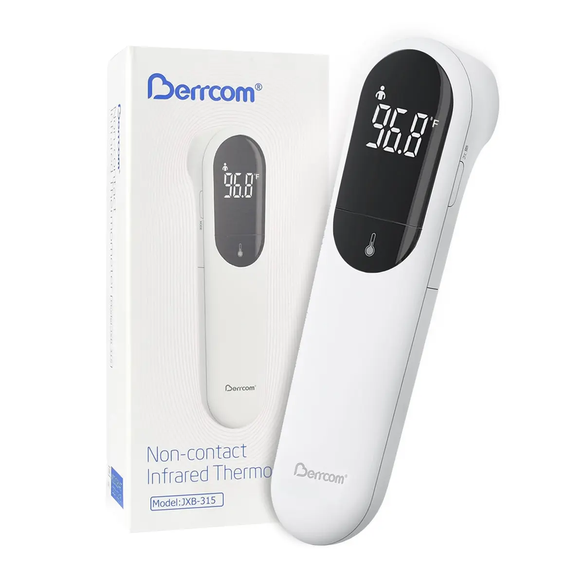 Berrcom Dual Probe No Touch Forehead Thermometer Fever Alarm All Ages | Infrared, 3-5cm, 32-42.9°C - main product image