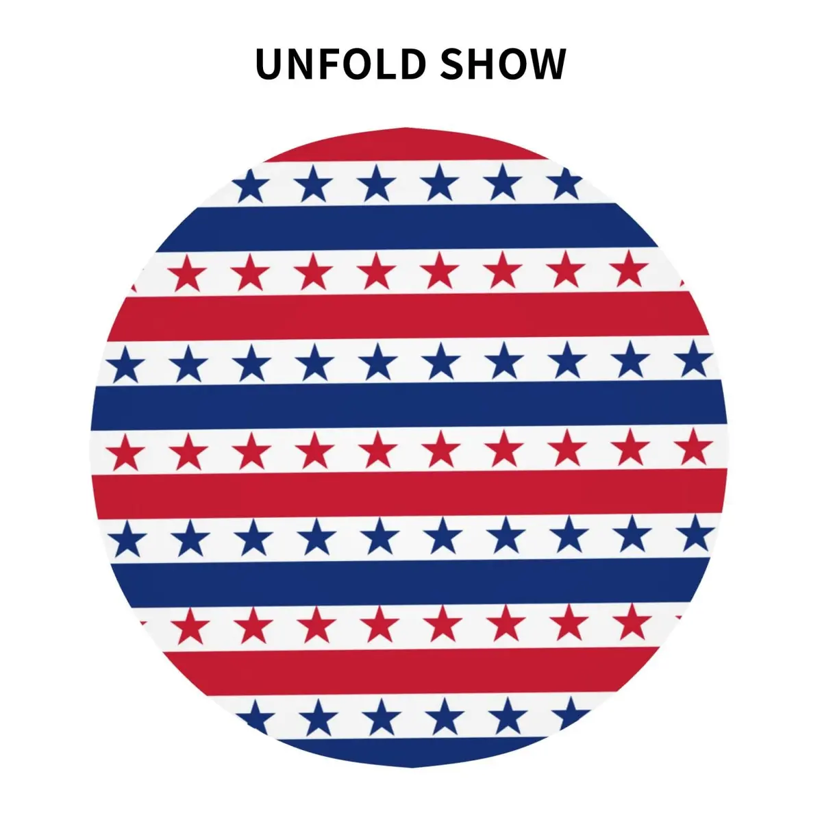 Kawani USA Flag Checkered Tablecloth 60” Round | Patriotic Party Decor for July 4th & Holidays - view 4