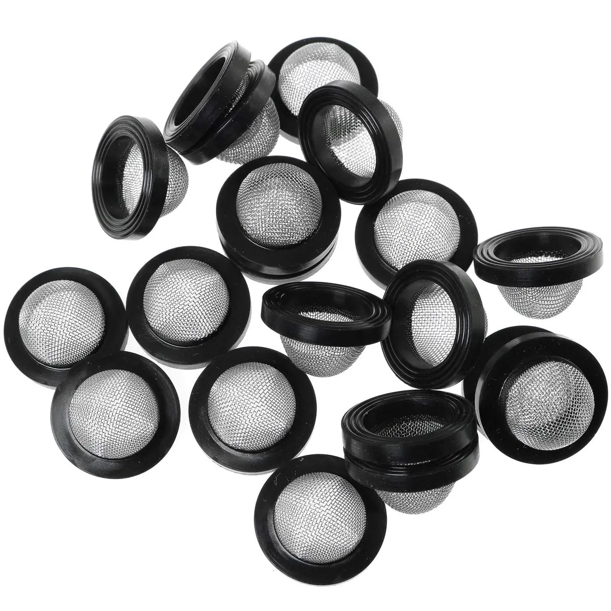 SQXBK Hose Filter Net 20PCS Seal O Ring Hose Rubber Washers for 1/2 Inch Shower Head | Durable Stainless Steel & Rubber - main product image