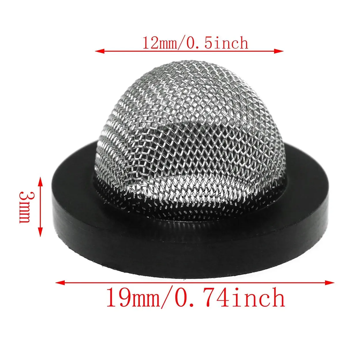 SQXBK Hose Filter Net 20PCS Seal O Ring Hose Rubber Washers for 1/2 Inch Shower Head | Durable Stainless Steel & Rubber - view 4