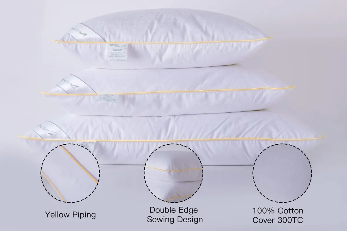 Eastwarmth King Goose Down Feather Pillow 1.5 kg (52.91 oz) | Soft & Supportive for All Sleepers - view 5