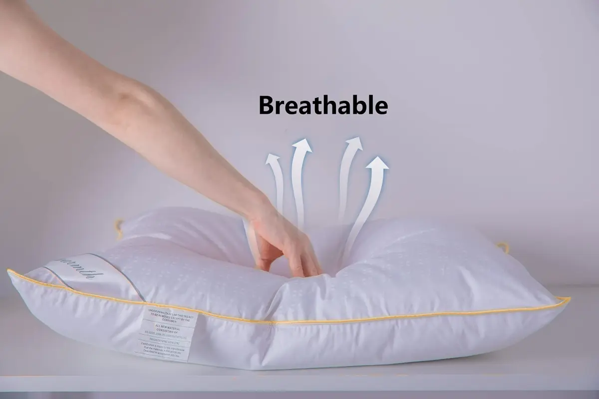 Eastwarmth King Goose Down Feather Pillow 1.5 kg (52.91 oz) | Soft & Supportive for All Sleepers - view 3