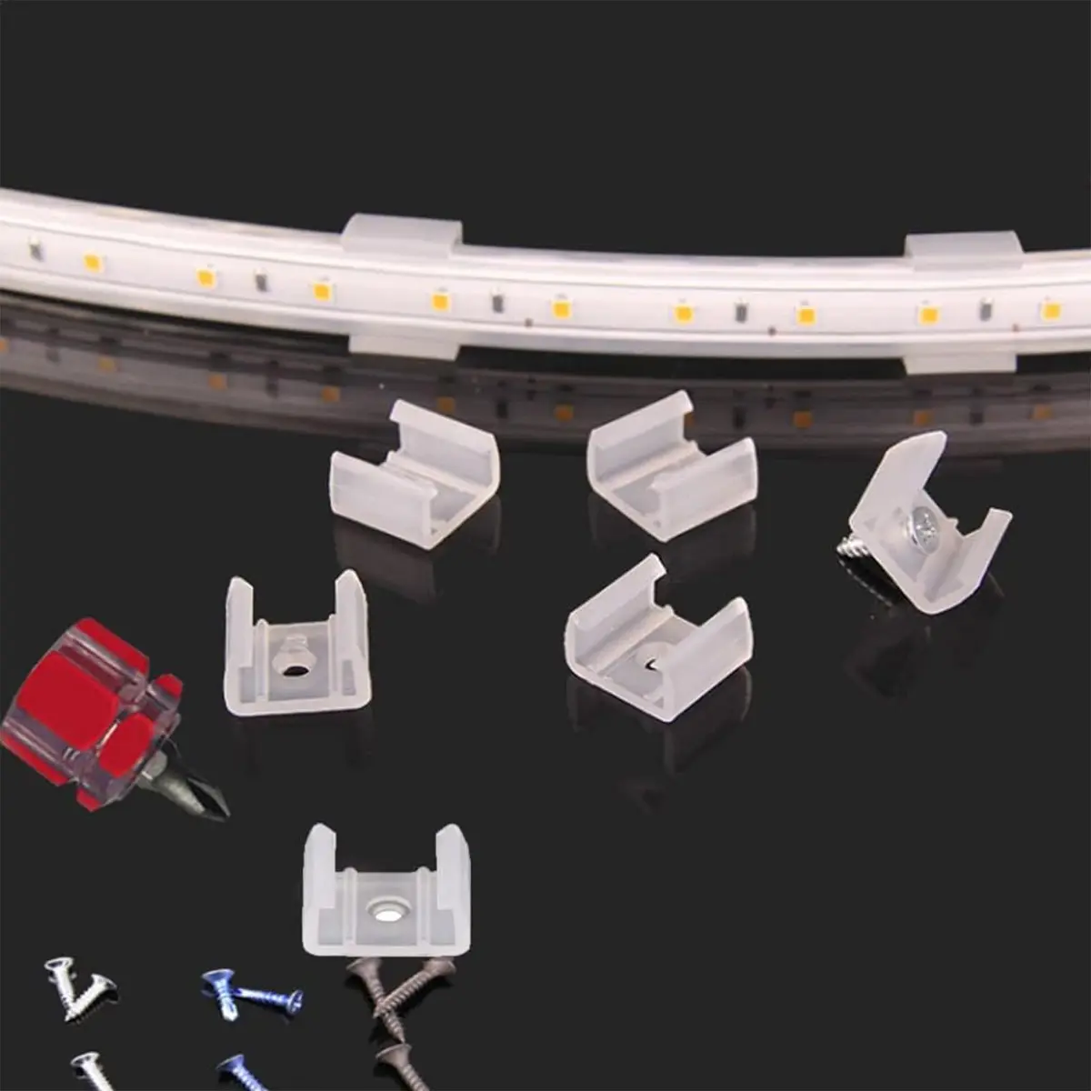GYGhaoho LED Strip Light Fixing Clips 120 Pcs | Secure 12-14mm Strips with Screws - view 8