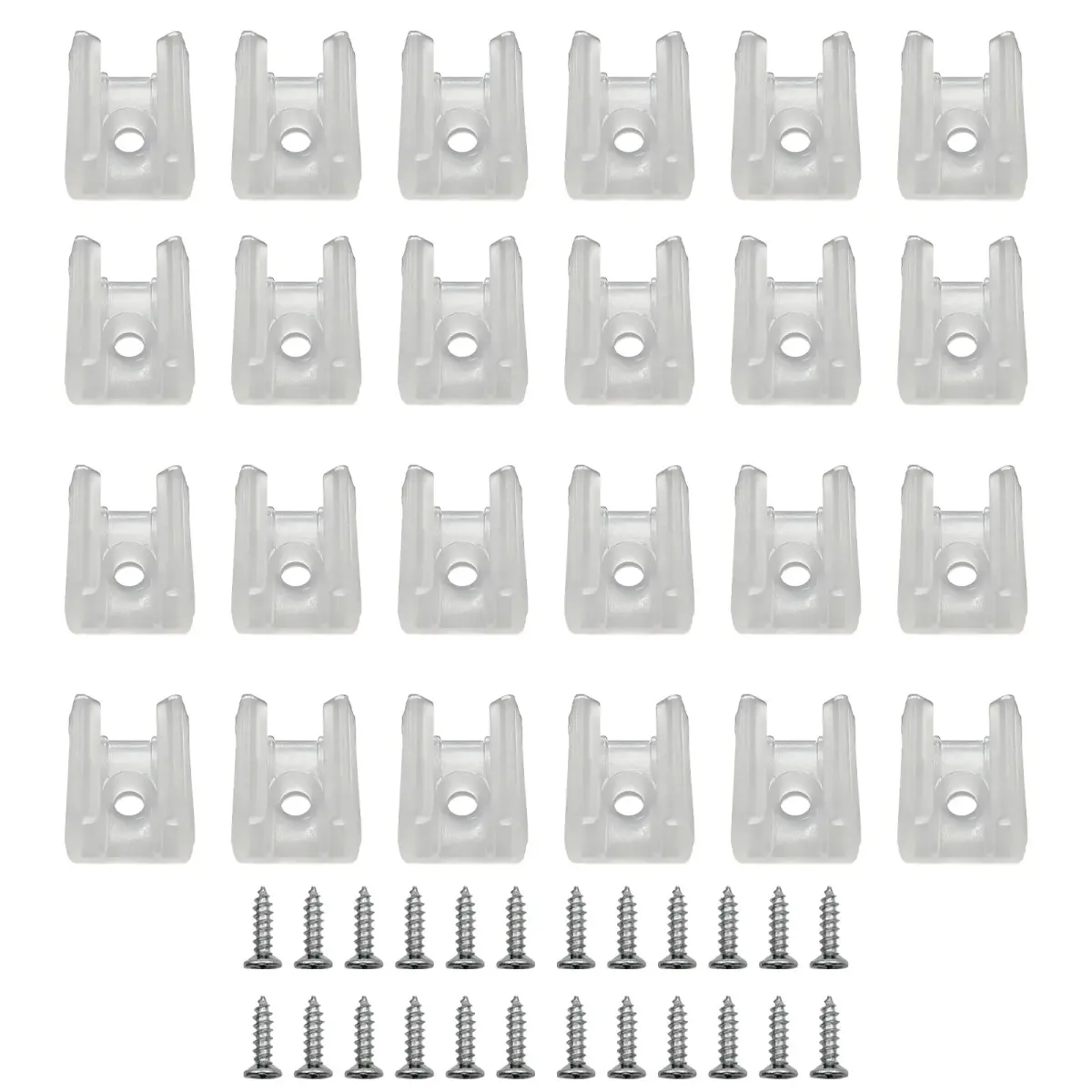 GYGhaoho LED Strip Light Fixing Clips 10mm (0.39 inch) Inner Width, Translucent, Pack of 120 | Secure Mounting for Home & Commercial Use - main product image
