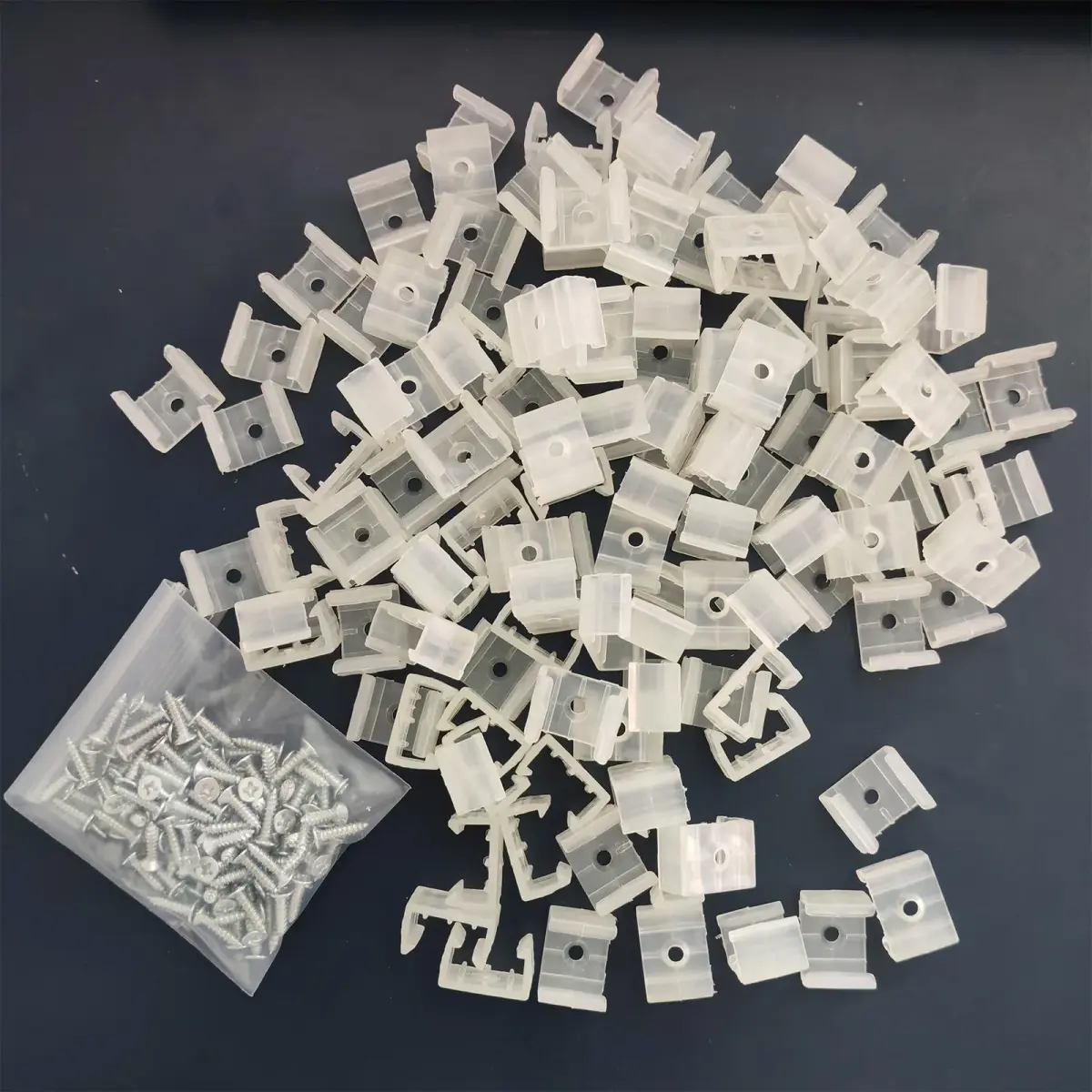 GYGhaoho LED Strip Light Clips 120 Pcs with Screws | Fits 14-17mm Strips - view 6