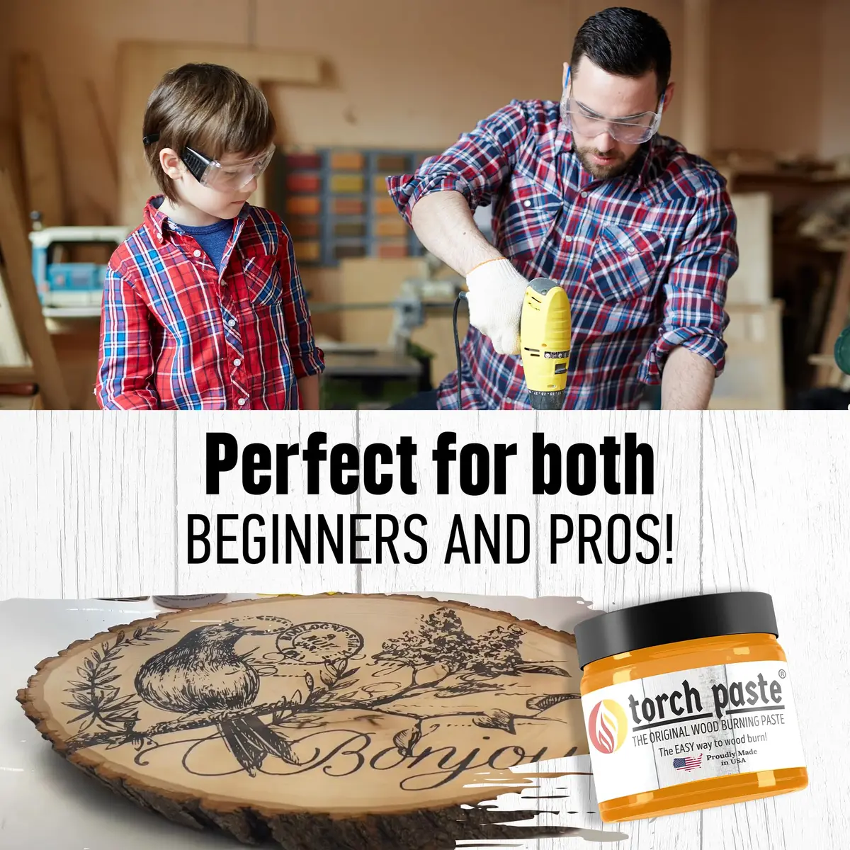 Torch Paste Wood Burning Paste 3 oz | Heat-Activated Non-Toxic Craft Paste for Wood & Canvas - view 6