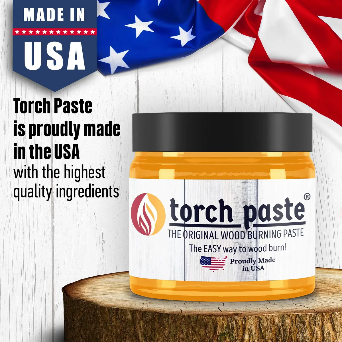 Torch Paste Wood Burning Paste 3 oz | Heat-Activated Non-Toxic Craft Paste for Wood & Canvas - view 2