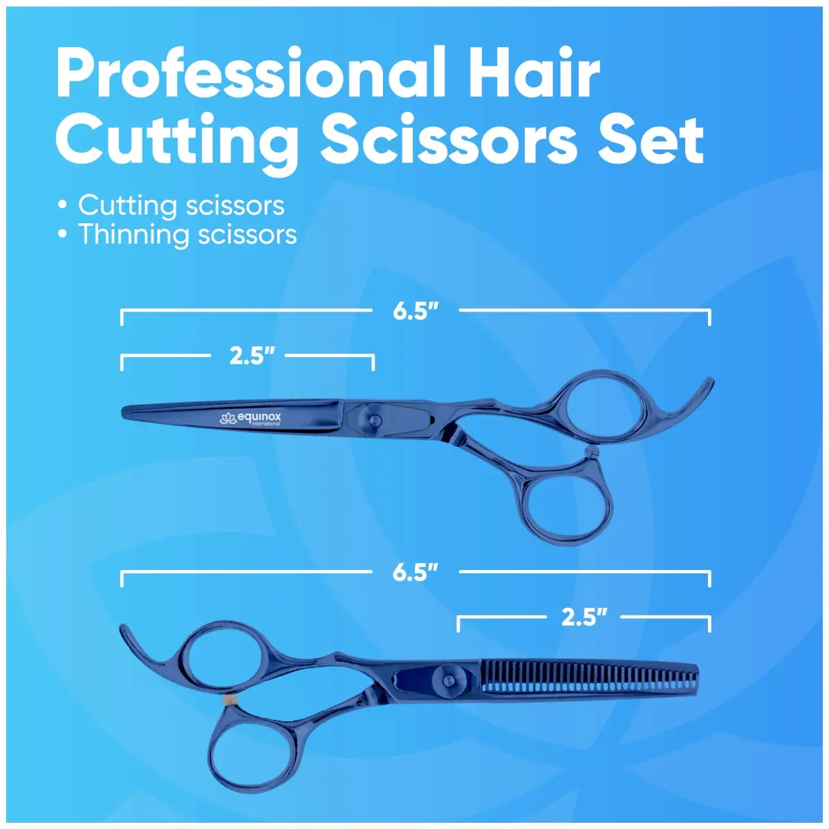 Equinox International Titan Thinning 6.5 Inch Barber Hair Cutting Shears | Japanese Stainless Steel - view 2