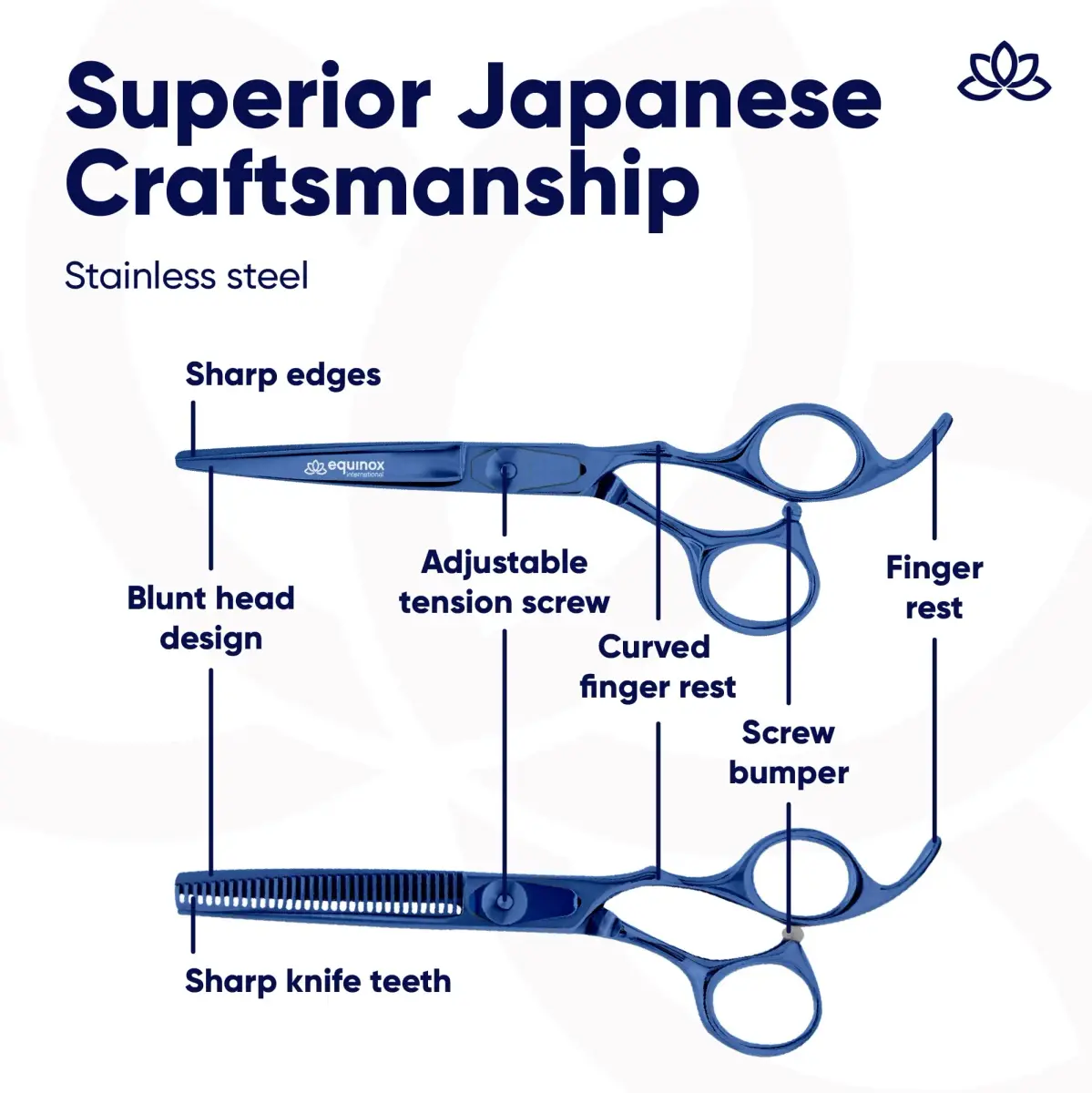 Equinox International Titan Thinning 6.5 Inch Barber Hair Cutting Shears | Japanese Stainless Steel - view 3