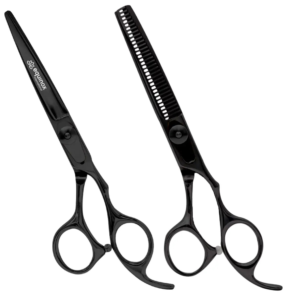 Equinox International 6.5 Inch Black-Thinning Barber Hair Cutting Shears | Japanese Stainless Steel - main product image