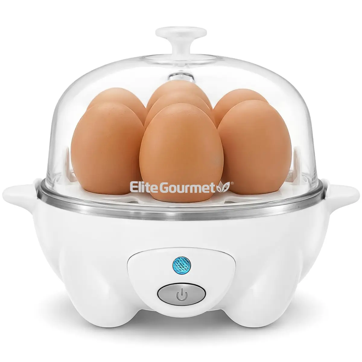 Elite Gourmet 7-Egg Rapid Egg Cooker | Auto Shut-Off, Poacher & Omelet Maker, 120V - main product image