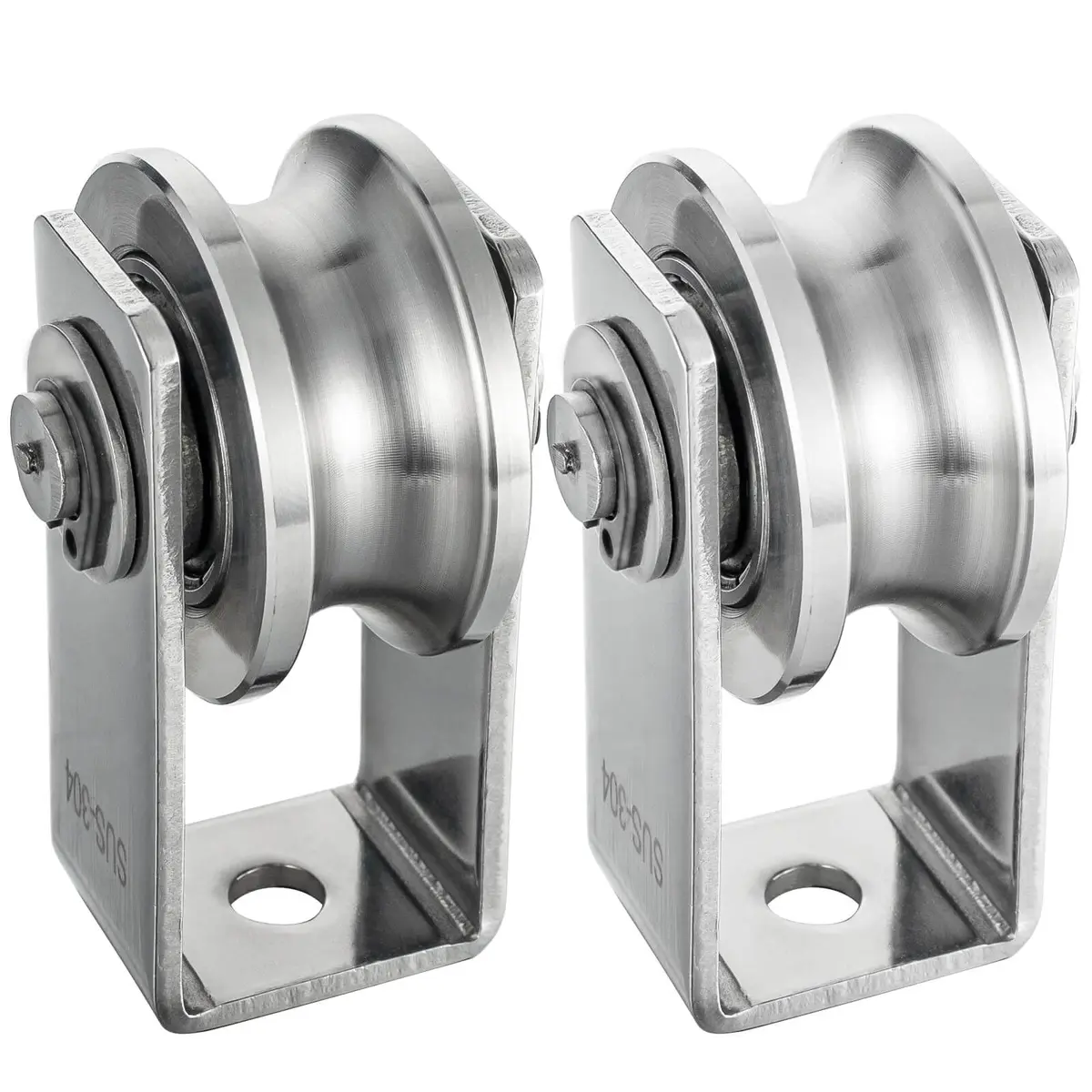 SHINICO Stainless Steel Cable Pulley Wheel with 2 Bearings, 10mm Rope Capacity | Smooth & Silent Operation - main product image