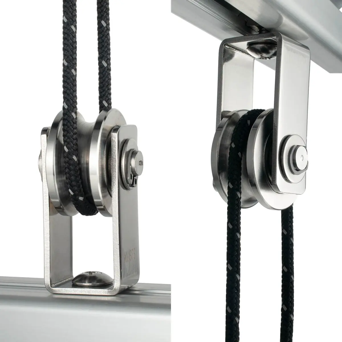 SHINICO Stainless Steel Cable Pulley Wheel with 2 Bearings, 10mm Rope Capacity | Smooth & Silent Operation - view 5