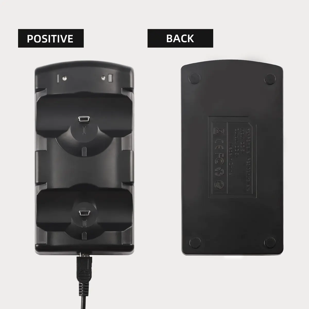 Xahpower Controller Charger Station for PS3 | Fast Dual Controller Charging Dock with LED Indicator - view 4