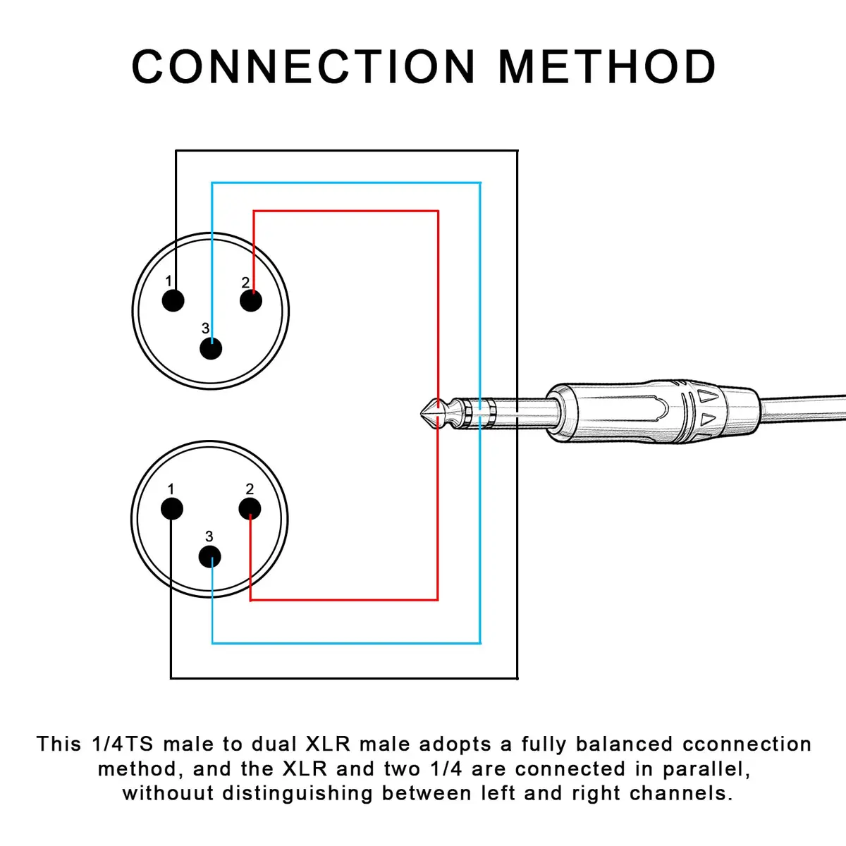 Seefeful 1/4" TRS to Dual XLR Male Y Splitter Cable 1.5 FT | High Noise Cancellation & Shielded - view 5