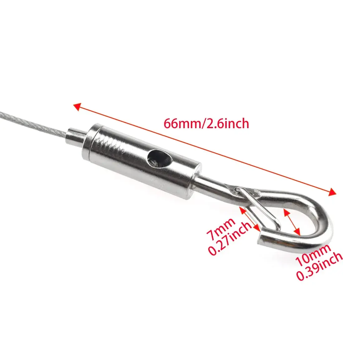 SDTC Tech Stainless Steel Wire Rope with Adjustable Hooks 2m (6.5 ft) | 4-Pack for Hanging & Securing - view 3