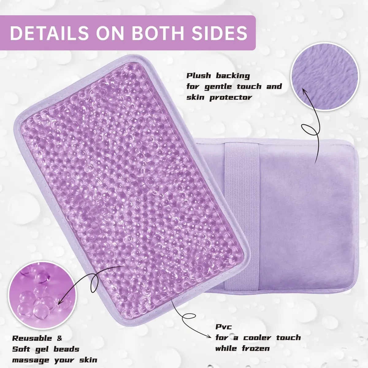 ZNÖCUETÖD Gel Ice Pack with Strap - 2 Pack Reusable Hot Cold Pack, 173g (6.1 oz) Each | Fast Pain Relief for Injuries - view 4
