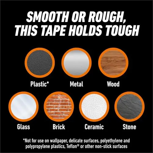 GORILLA Invisible Hold Mounting Tape 1" x 150" Clear 2-Pack | Strong Permanent Bond for Indoor/Outdoor Use - view 3