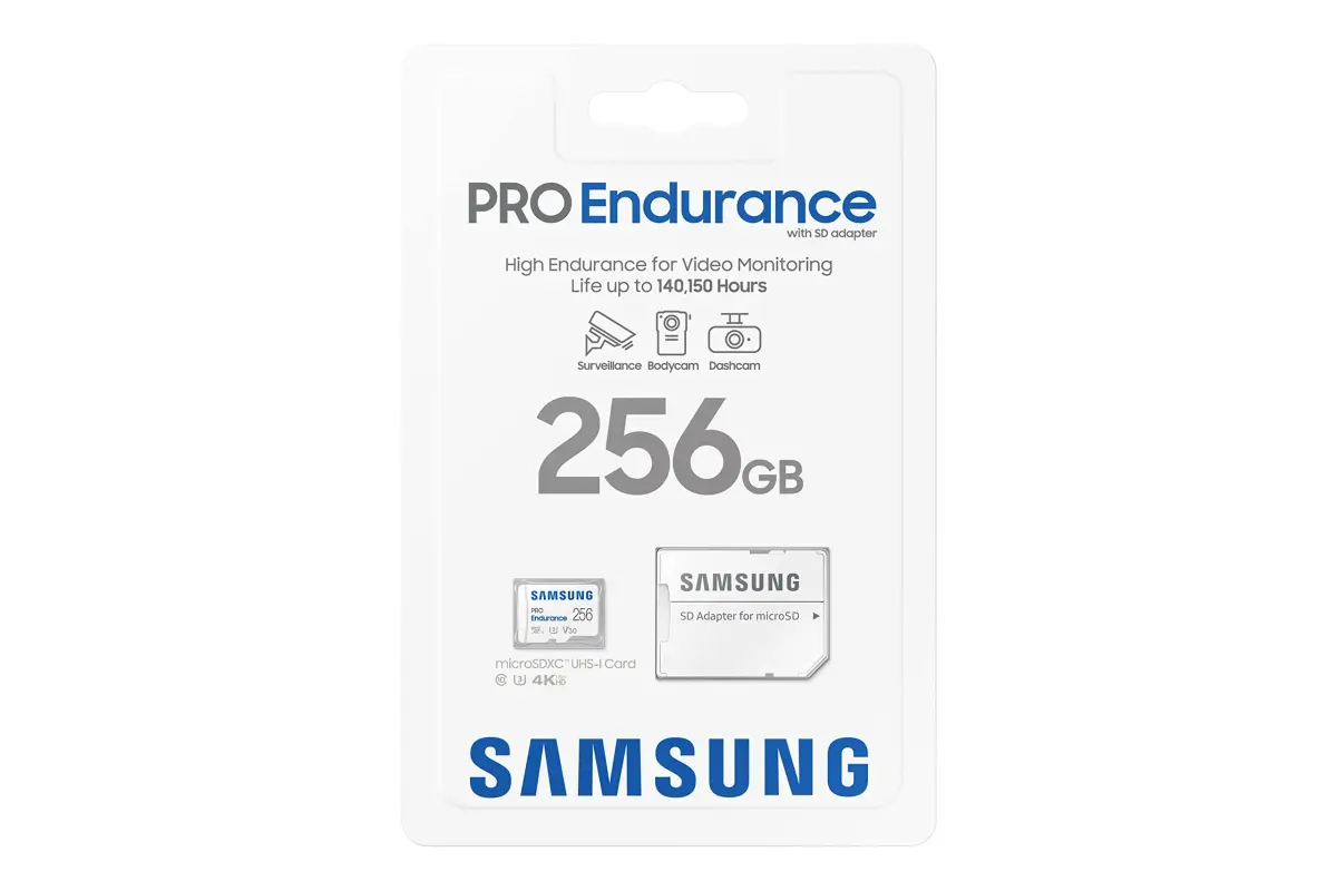 Samsung PRO Endurance 256GB microSDXC Memory Card with Adapter | 140K Hours Recording - view 3