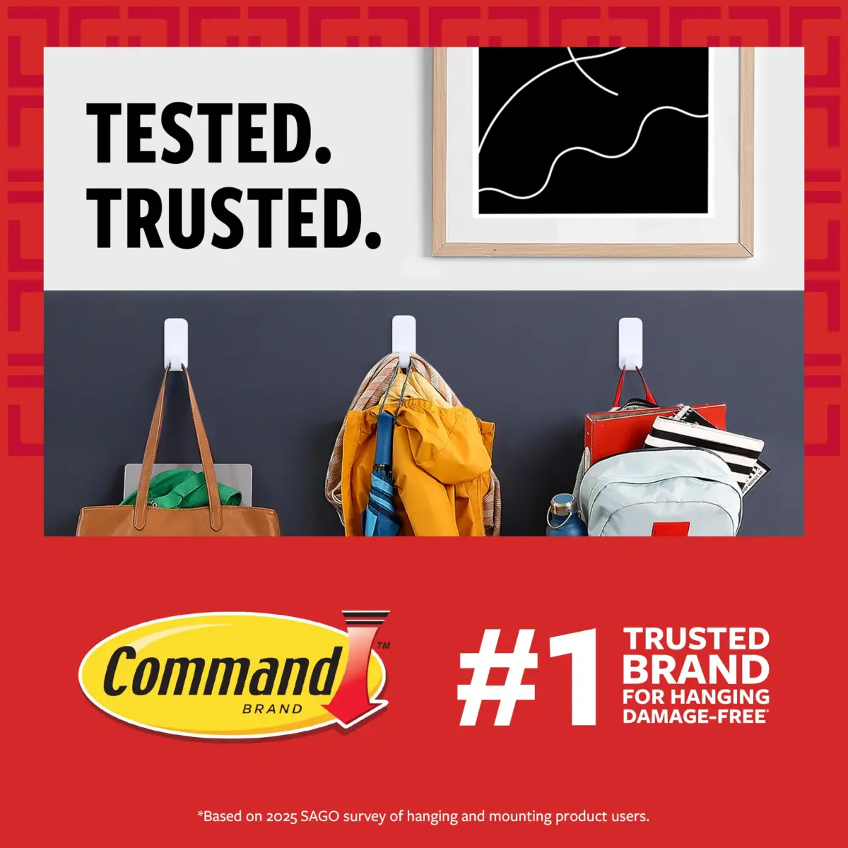 Command 20 lb XL Heavyweight Picture Hanging Strips (10 Pairs, 20 Strips) | Damage-Free Hangers for Frames - view 2