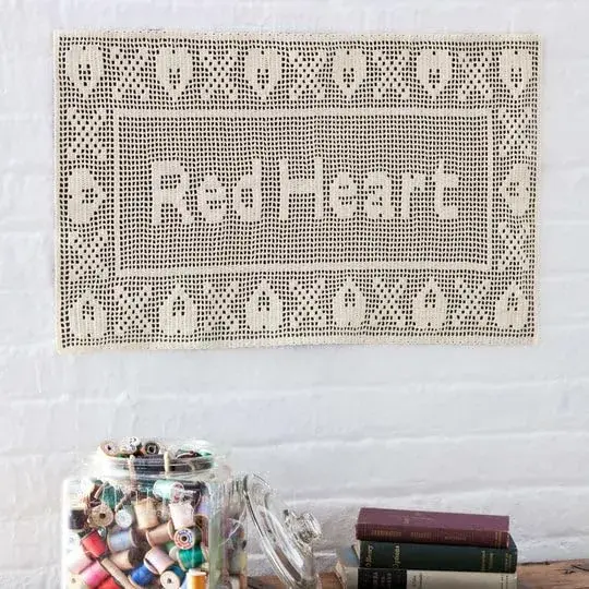 Red Heart Classic Crochet Thread Size 10 Victory Red 300 Yards (274 m) | 100% Mercerized Cotton for Doilies & Home Decor - view 7