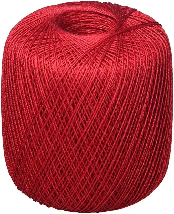 Red Heart Classic Crochet Thread Size 10 Victory Red 300 Yards (274 m) | 100% Mercerized Cotton for Doilies & Home Decor - view 2