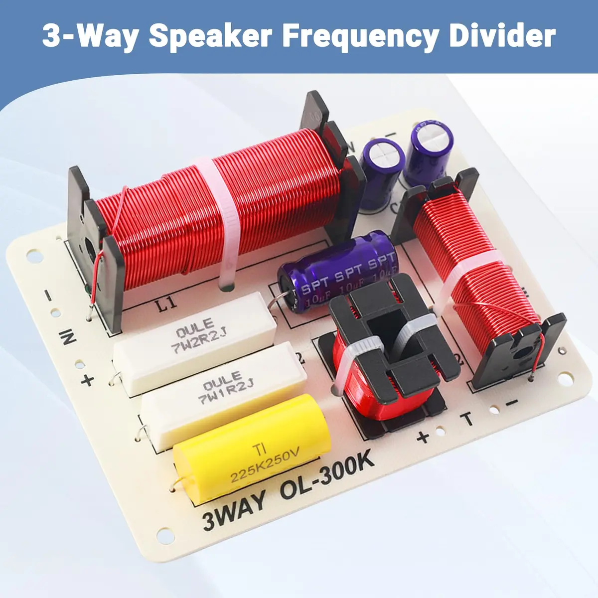 AICARS 3 Way Crossover Speaker Frequency Divider 180W (11.5 x 8.5 x 3.2cm) | HiFi Audio Crossover for Home & Car - view 2