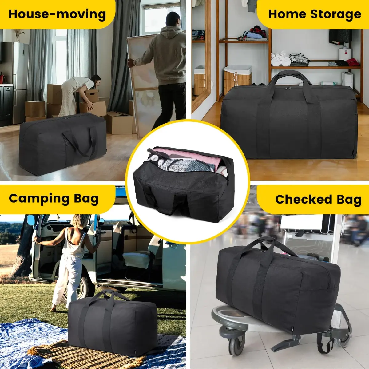 Vorspack Extra Large Duffle Bag 100L (76.2cm x 41.9cm x 29.97cm) | Foldable Travel Gear Bag - view 5