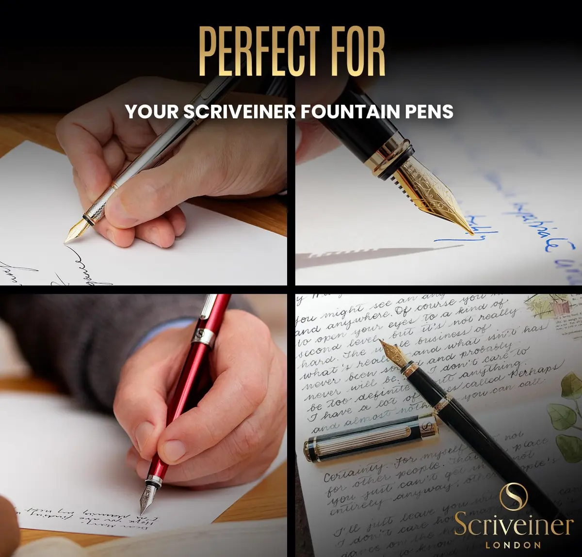 Scriveiner Black International Standard Fountain Pen Ink Cartridges, 20-Pack | Made in England - view 4