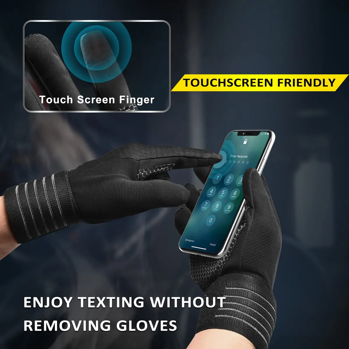 ihuan Full Finger Weight Lifting Gym Gloves with Wrist Support | Full Palm Protection for Men & Women - view 5