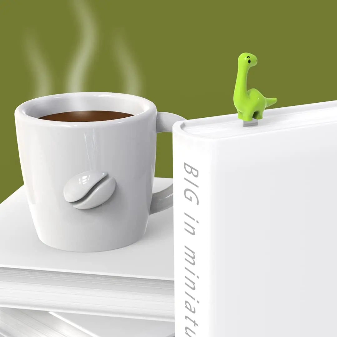 Metalmorphose Dino Bookmark Green | Durable Chrome Book Accessory (standart size) - view 5